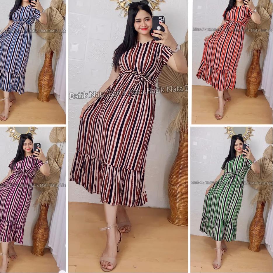 Murah Meriah DASTER RAYON SERUT GARIS //DASTER BUSUI MOTIF GARIS BEST SELLER  DASTER KEKINIAN  BAJU 