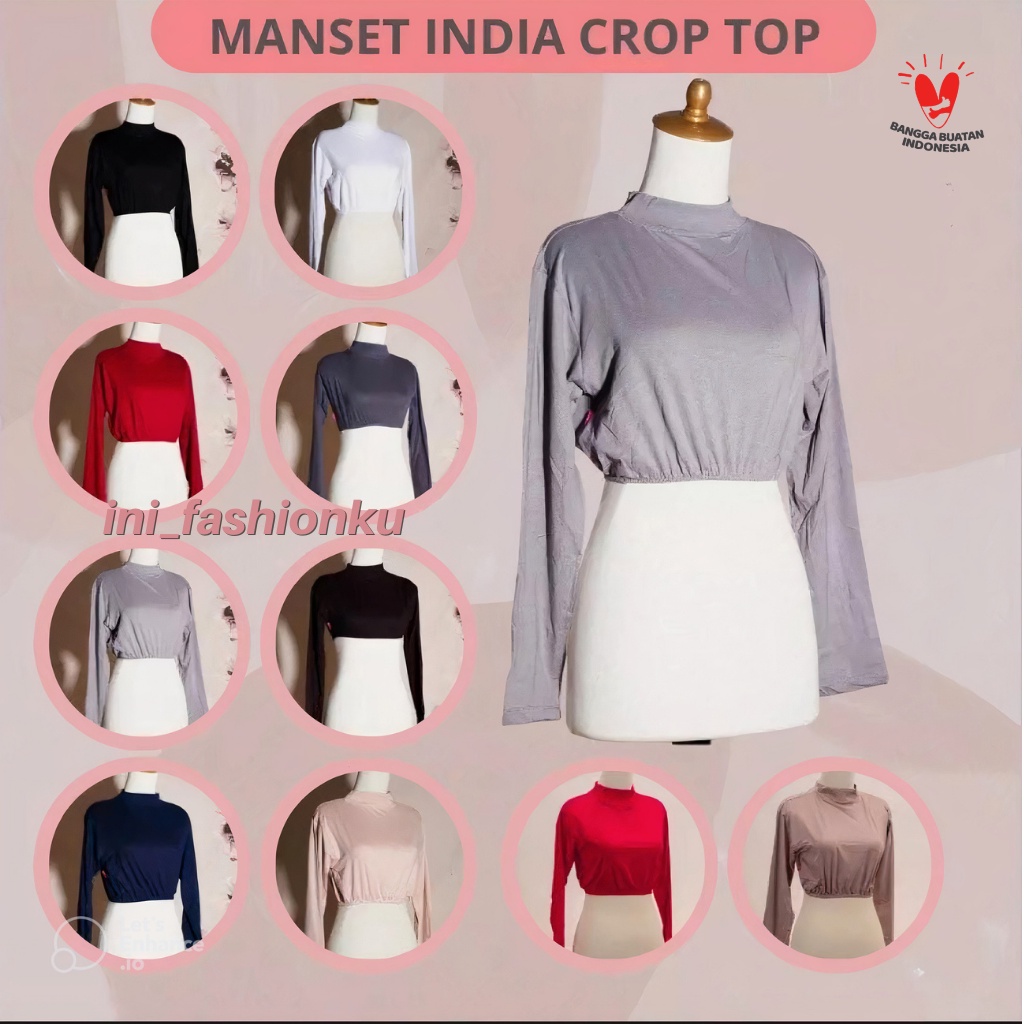 ( BISA COD ) MANSET INDIA CROP TOP MANSET CROP WANITA BB 30-75 KG BAHAN RAYON SUPER PREMIUM