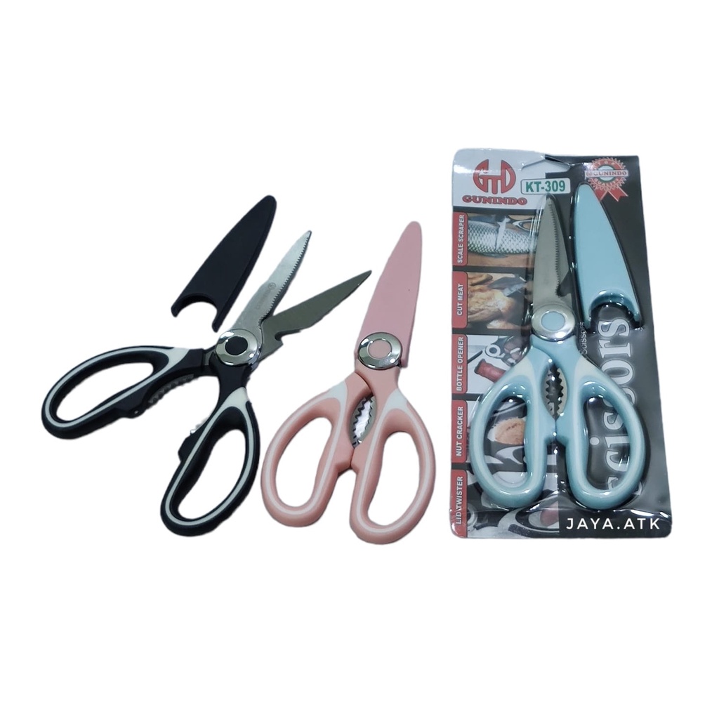 GUNTING DAPUR DAGING SERBAGUNA GUNINDO KT-309 TUTUP KITCHEN SCISSORS 5 IN 1