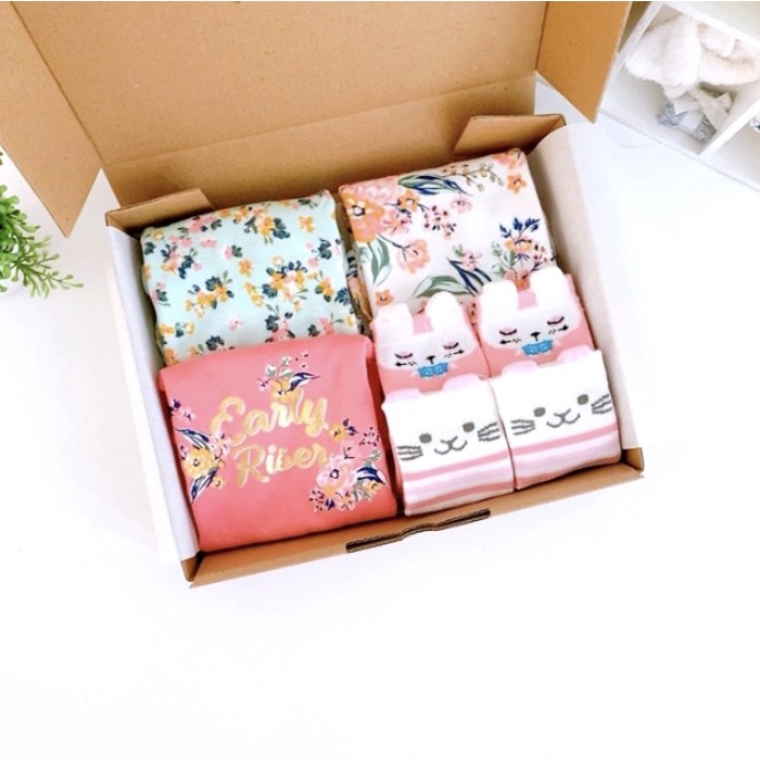 

[COD] hampers bayi perempuan/hampers baby/kado bayi/parcel bayi/baby giftset - Pink love