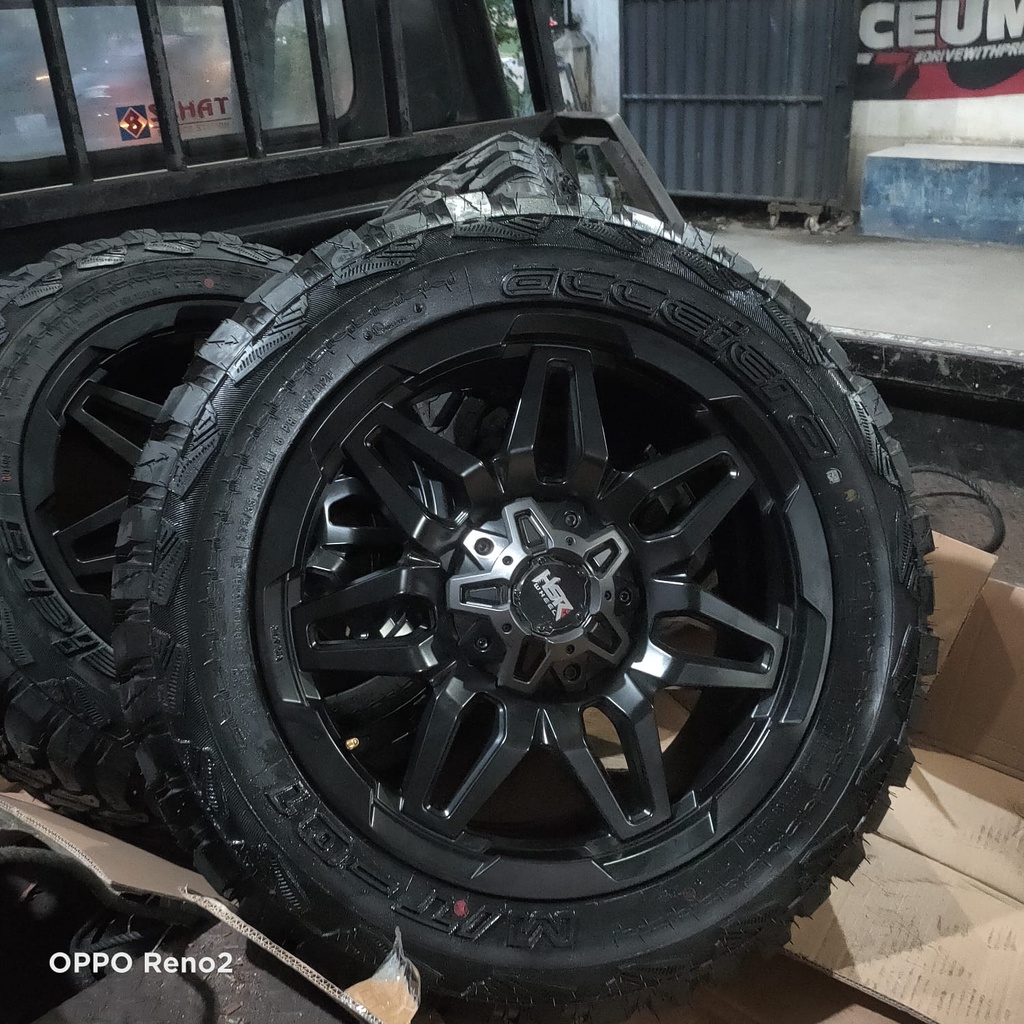 velg mobil pajero fortuner hilux ring 20 hsr lemelu  .full hitam speak gahar