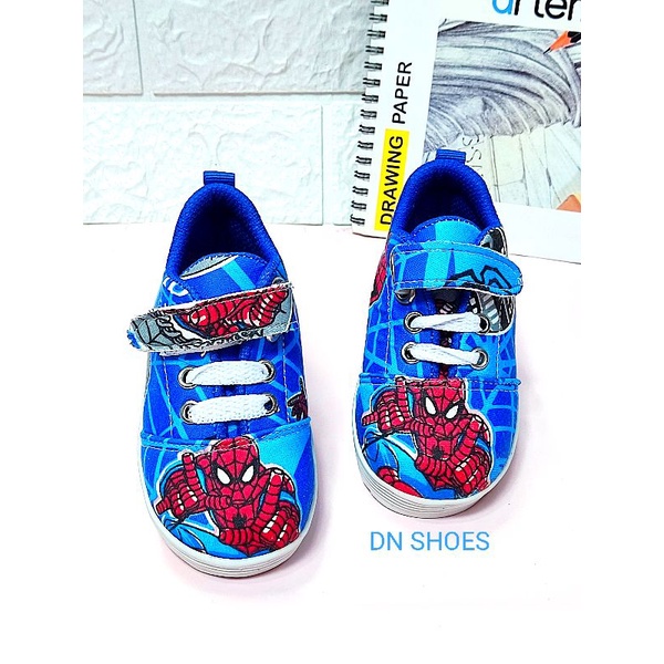 Sneakers Anak Laki Laki Sepatu Anak Laki laki Karakter Spiderman Navy