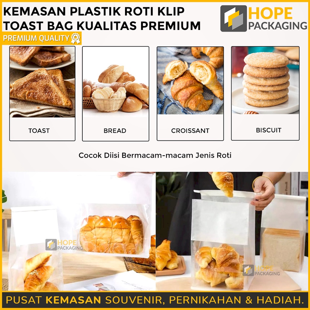 [ ISI 3 PCS ] Plastik Ziplock Kemasan  + Kawat kue Roti Tawar / Roti Manis / plastik klip