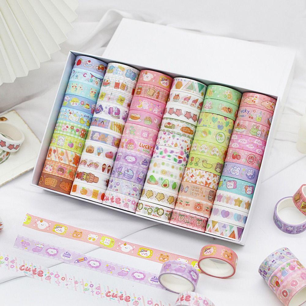 Nanas 60Rolls/Set Washi Tape Baru Kualitas Tinggi Scrapbooking Gadis Hati Kreatif Alat Tulis INS DIY Bahan