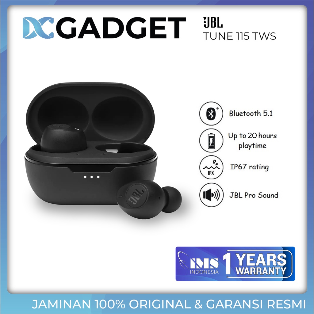 JBL TUNE 115 TWS ORIGINAL GARANSI RESMI IMS 1 Tahun