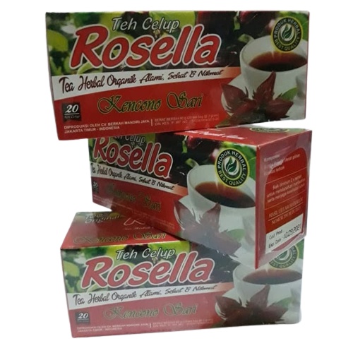 Teh Celup Rosella Rossen-T Tea Hijau Sliming Detox Pelangsing Herbal Alami