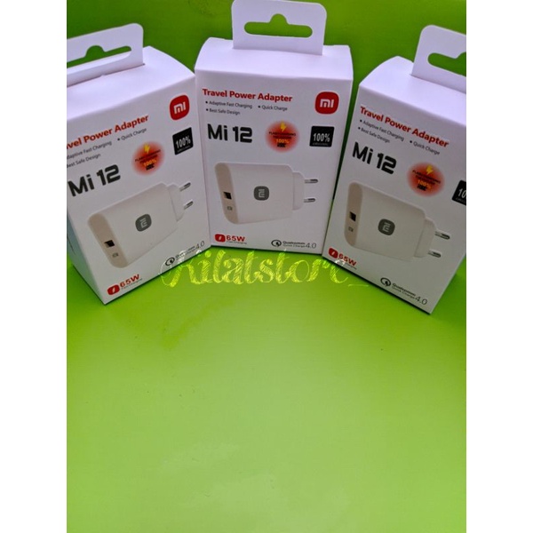 BATOK CHARGER XIAOMI MI 12 65W SUPPORT FAST CHARGING ADAPTER