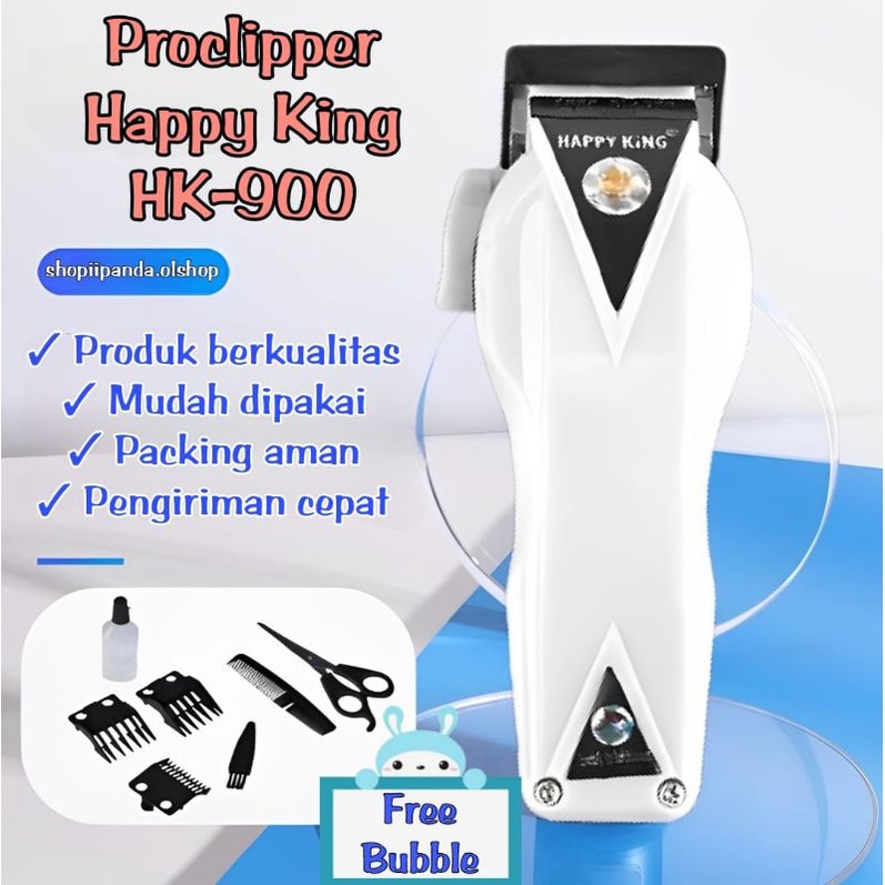 Alat Cukur Rambut HK-900 / Mesin Cukur Rambut 1 Set / Happy King Proclipper HK-900⭐shopii-panda⭐