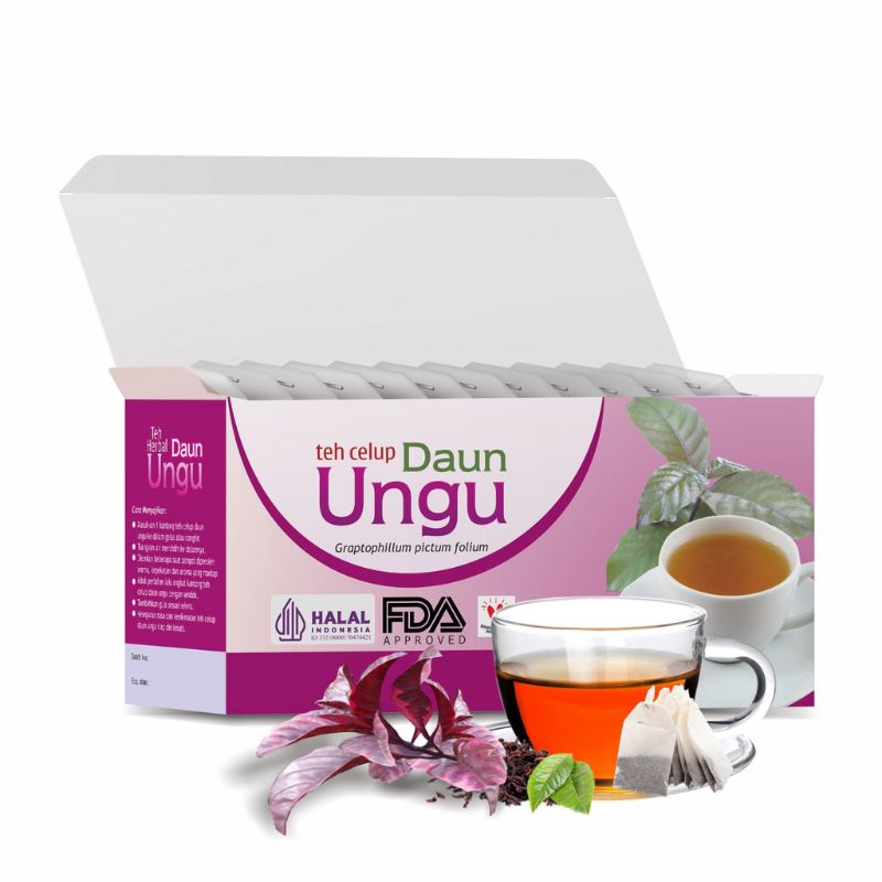 

TEH DAUN UNGU/ AMPUH OBATI AMBEIYEN. WASIR /MENGHILANGKAN RASA PERIH DAN PANAS YG MENYERTAINYA/ SERTIFIKAT BPOM. MUI / ISI 20 kantong