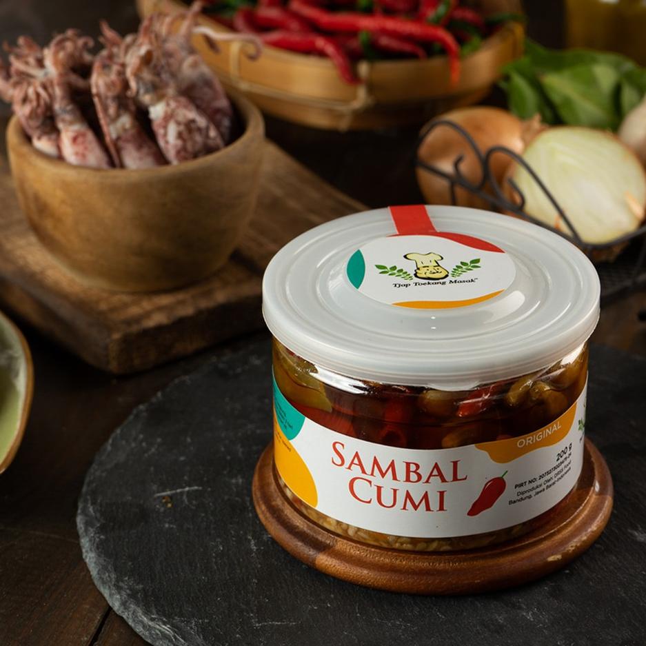 

Produk Terbatas--Sambal Jambal Original Jambal Rajang Cumi Original dan Cumi Rajang Tjap Toekang Masak 100Gram