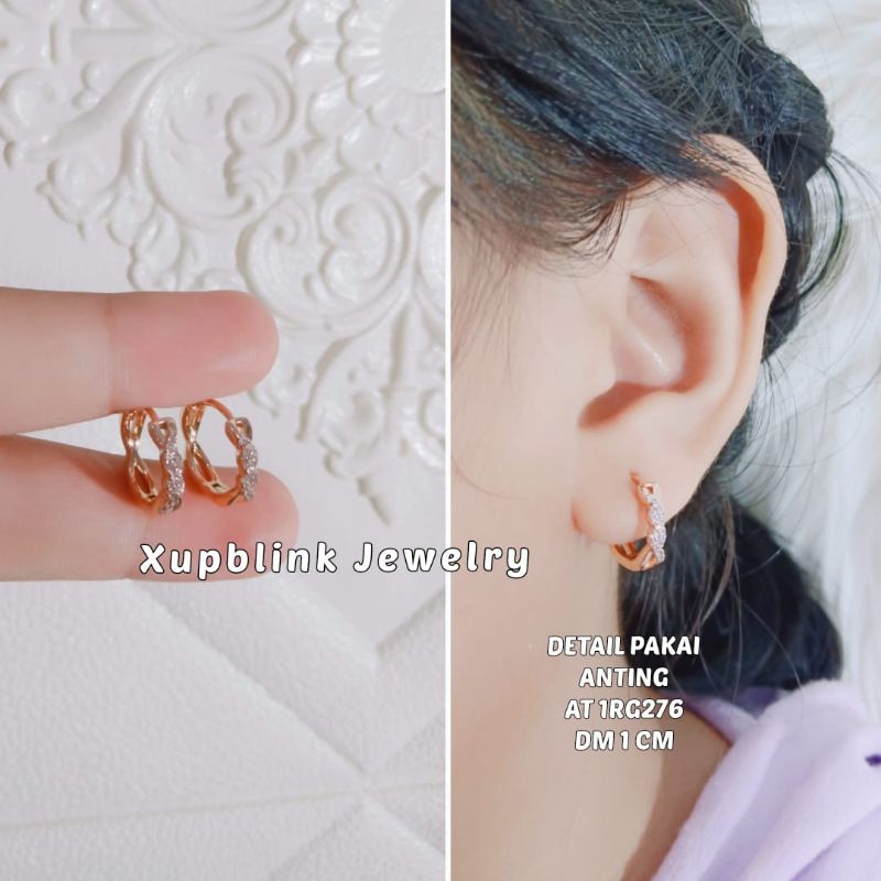 Anting Klip Wanita Titanium Fashionable