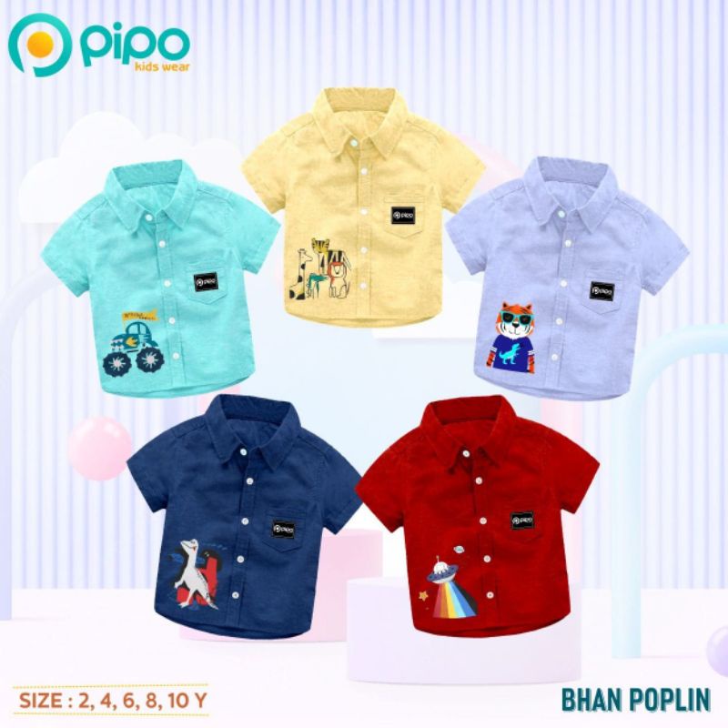 Kemeja Karakter Anak By Pipo Kidswear Usia 2-10 Tahun