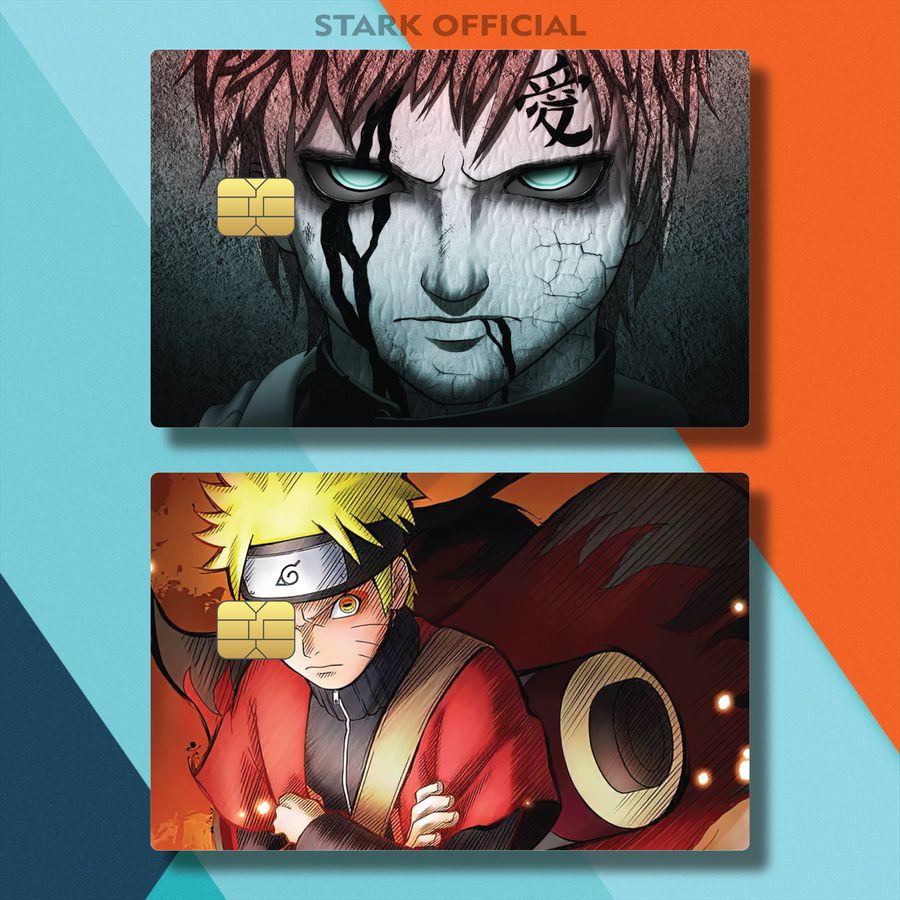 STIKER ATM AESTHETIC NARUTO SHIPPUDEN GOUEE/SMEWJ/ STIKER KTP ANIME SASUKE SAKURA / STIKER ATM CUSTO
