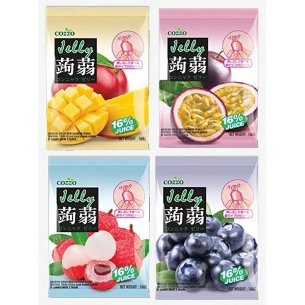 ✔MURAH COZZO Jelly Fruit Jeli Agar Lychee Mangga Blueberry Peach / Jelly Import