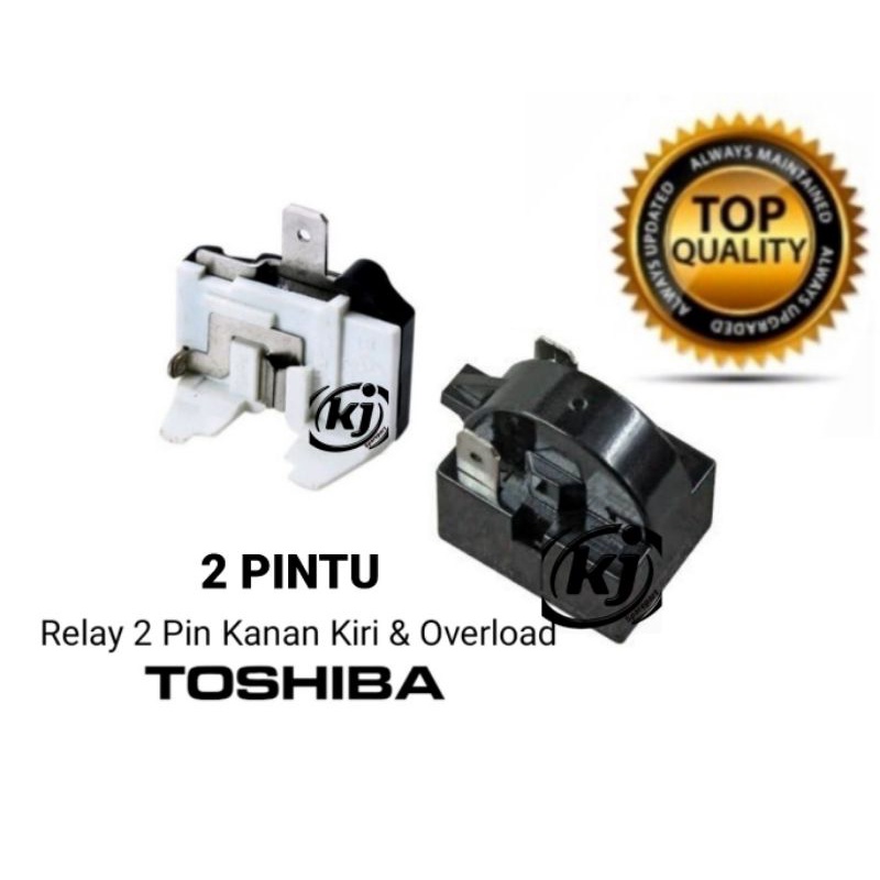 Relay ptc overload kulkas Toshiba 2 pintu