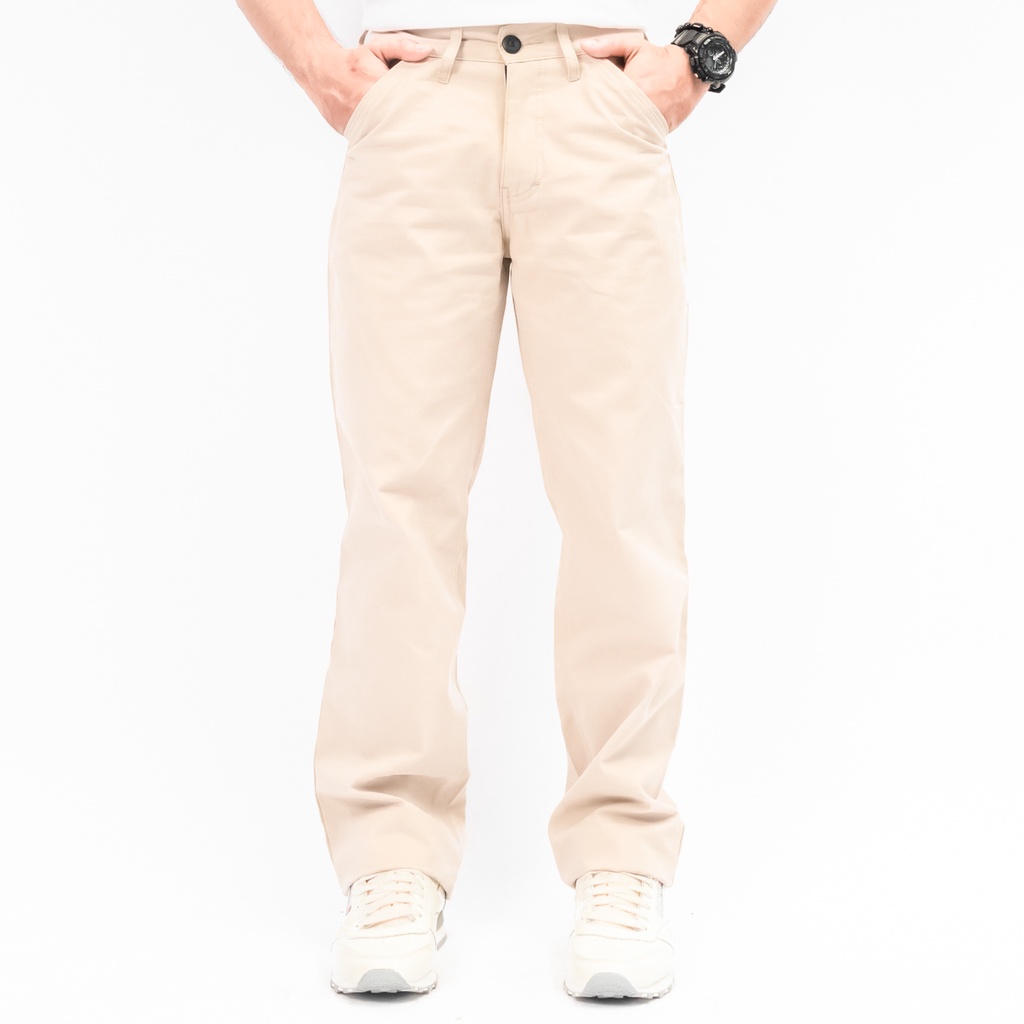 Gizmo Celana Chino Reguler Forthright Cream Loose Pants