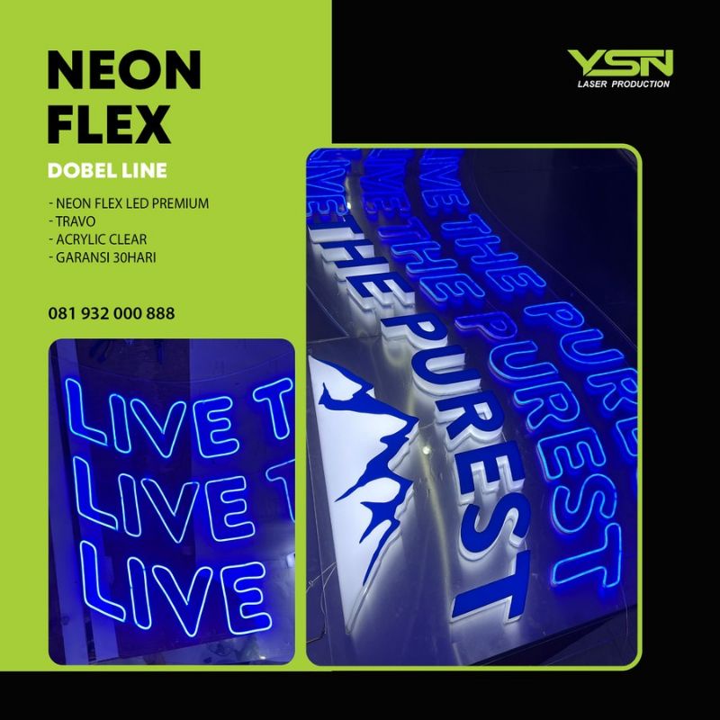 Neon Flex LED I Double Line I Neon Flex Custom LED I Neon Flex Double Line I Neon Flex Murah I Lampu