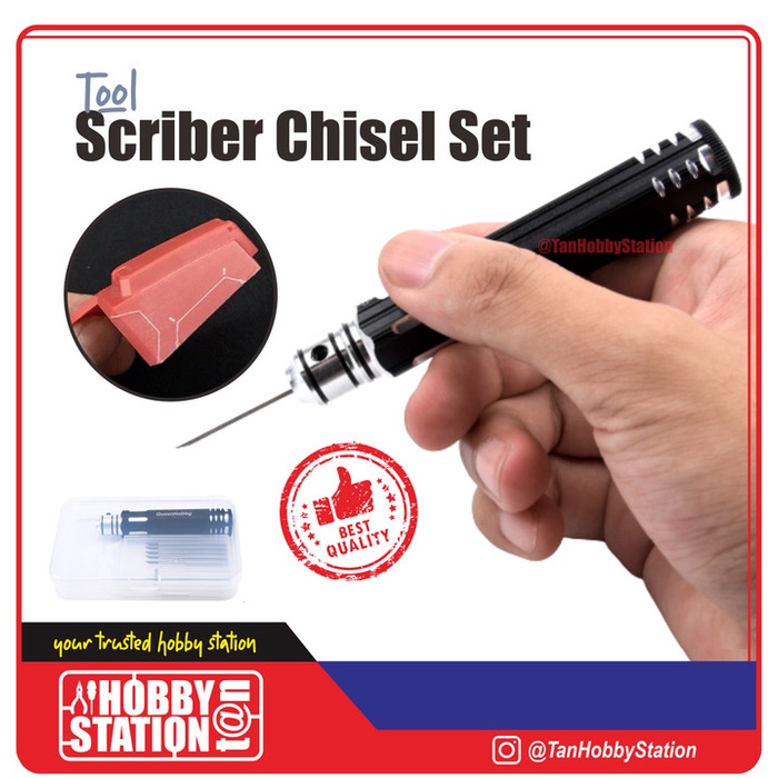 Scriber Chisel Set - Panel Line Gundam Model Kit