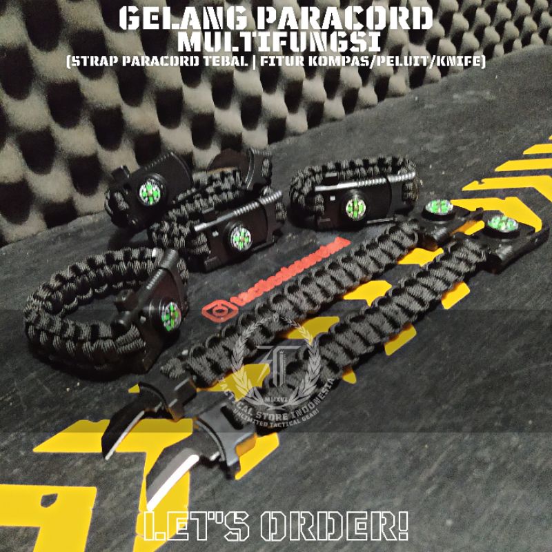 Gelang Tactical Paracord Multifungsi TSI Series