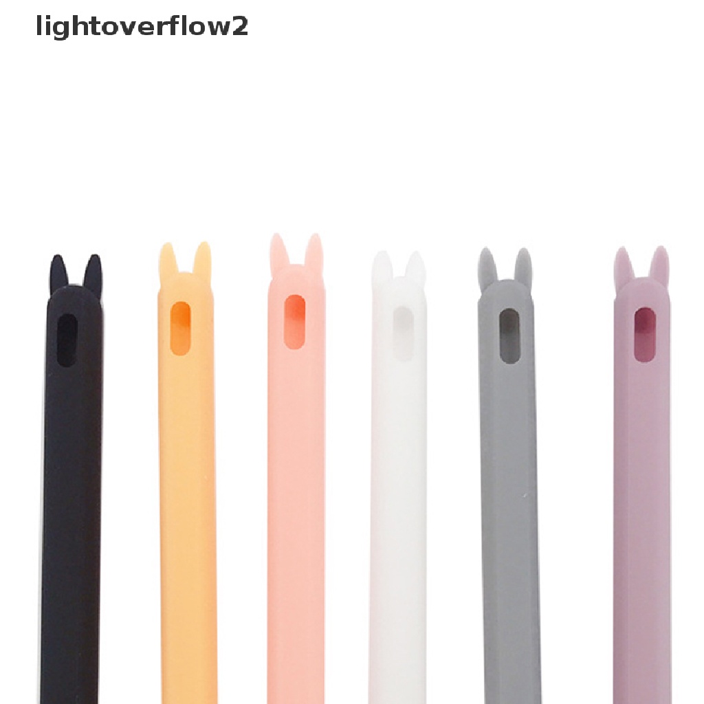 (lightoverflow2) Cover Pelindung Pen Stylus Apple Pencil iPad Bahan Silikon (ID)