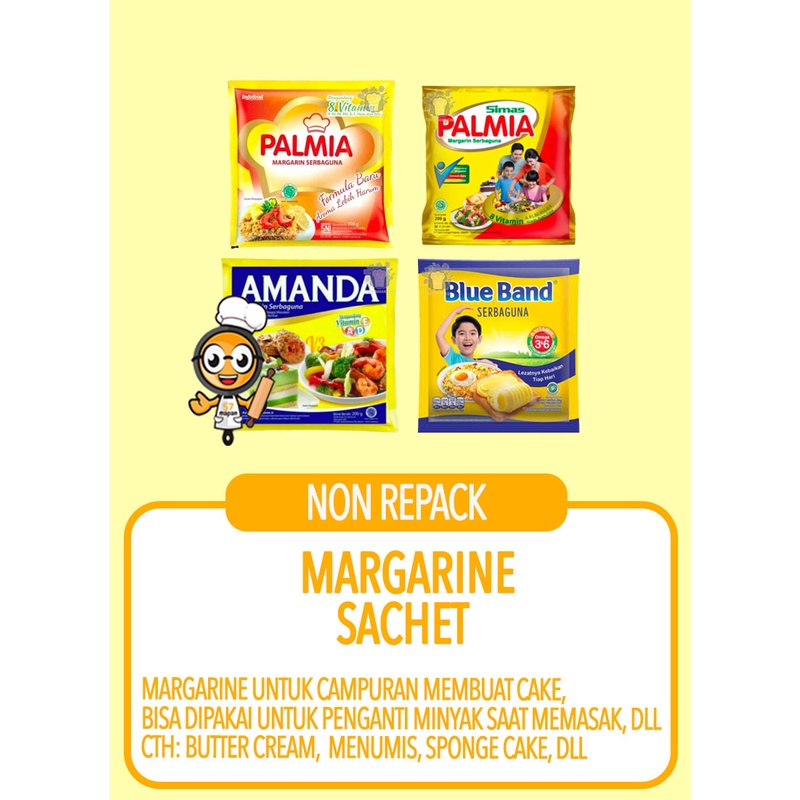 

MARGARINE SACHET 200GR BLUEBAND, PALMIA, ROYAL PALMIA