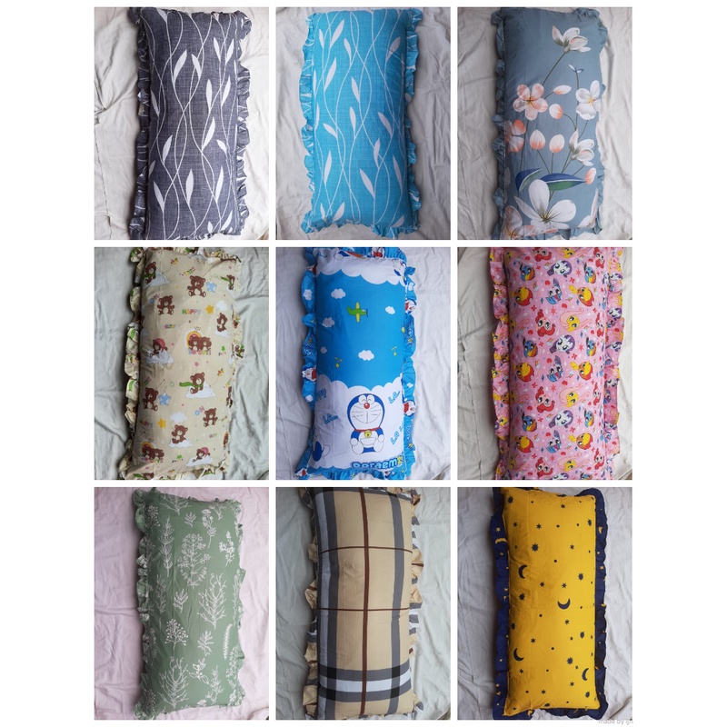 Sarung bantal katun karakter motif terbaru ukuran 50 x 100 cm /sarung bantal cinta