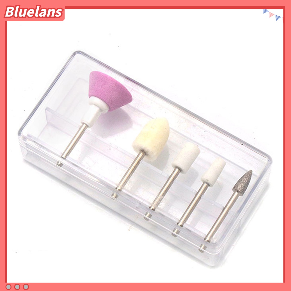 (In Stock) Kacamata Hitam Lensa Warna Warni ♡5pcs Mata Bor Pengikir Kuku Elektrik Untuk Manicure