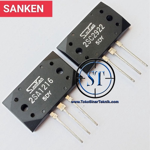 Transistor Pasangan SANKEN ASLI 2SA 1216 2SC 2922 400W 180V NPN PNP TR Sanken ASli Original JApan