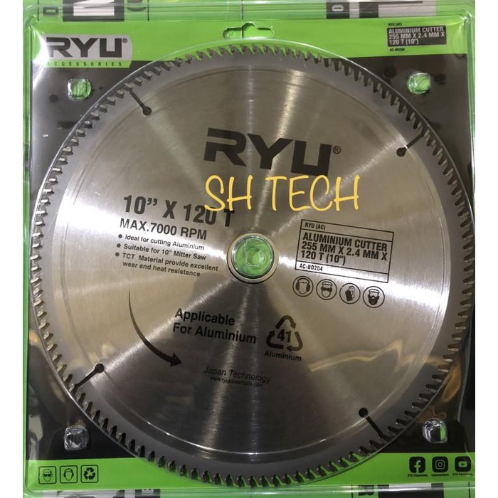 Mata Mata Pisau Potong Alumunium Ryu 10 Inch X 120 T Circular Saw Blade