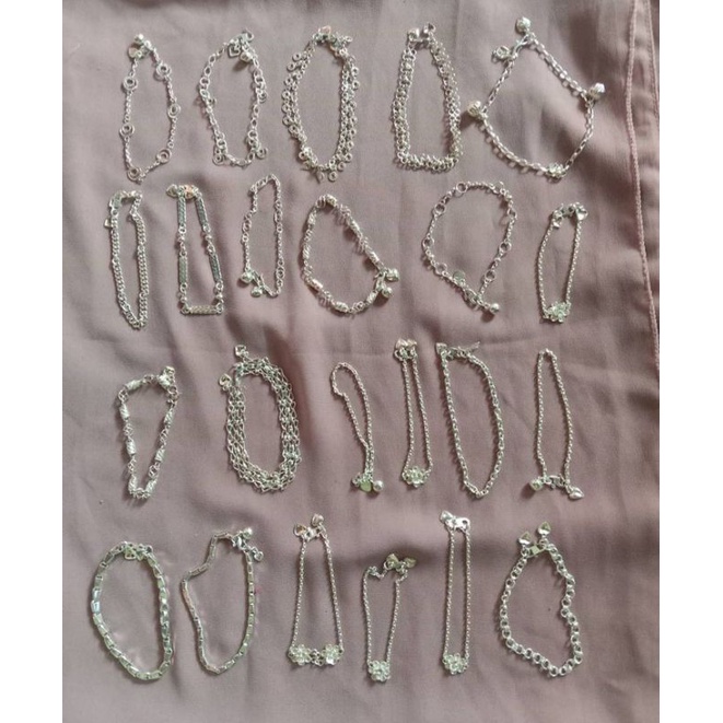 gelang perak murni asli