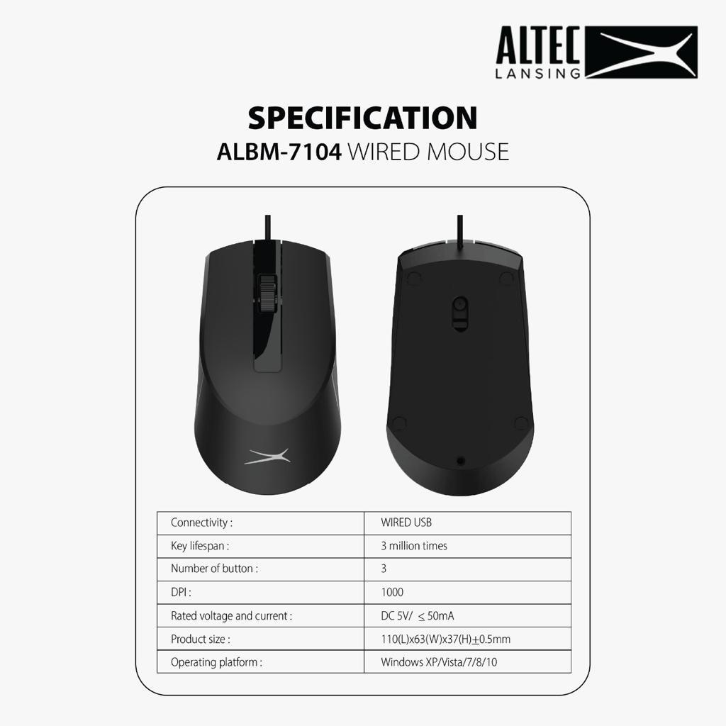 Altec Lansing Mouse Optical USB ALBM7104