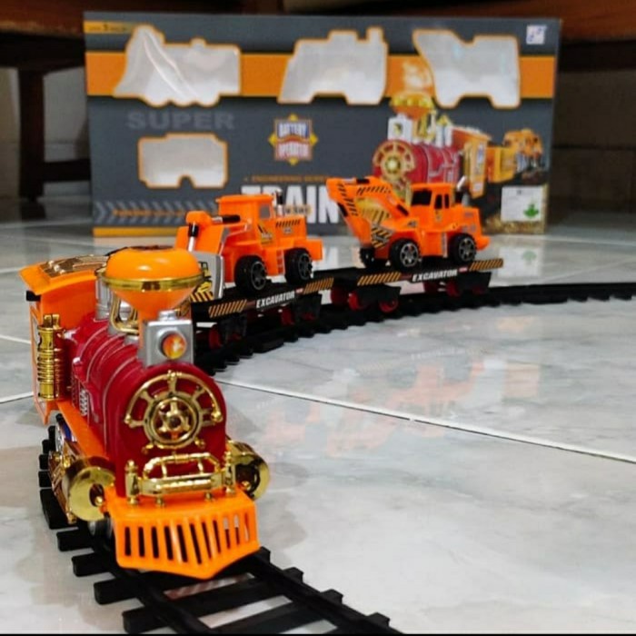 Mainan Anak Kereta Api Keluar Asap Uap MA Train  Engineering Series