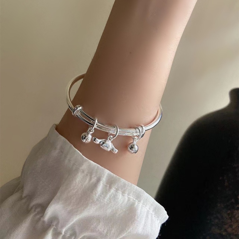 We Flower Gelang Bangle Desain Hello Kitty Melody Kuromi Warna Silver Untuk Pria Dan Wanita