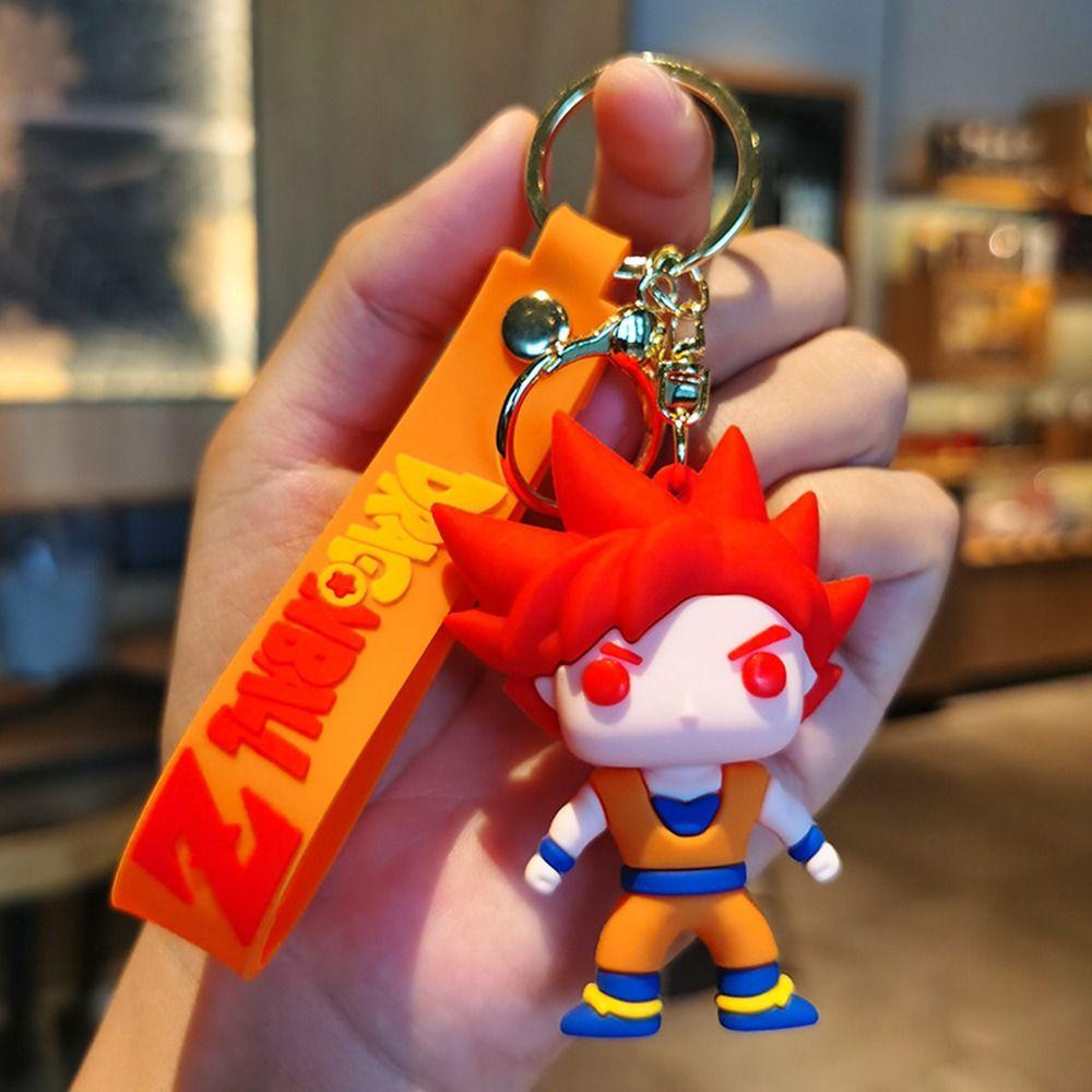 Lanfy Dragon Ball Gantungan Kunci Trendi Lucu Hadiah Hadiah Anime Action Figure Vegeta Kartun Kunci Gesper Son Goku Key Lanyard