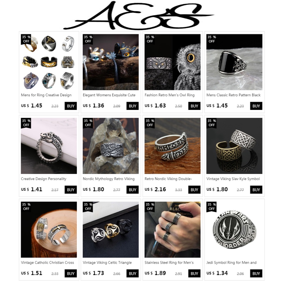 Cincin Pria Model Terbuka Bahan Stainless Steel Adjustable Gaya Vintage Untuk Pesta