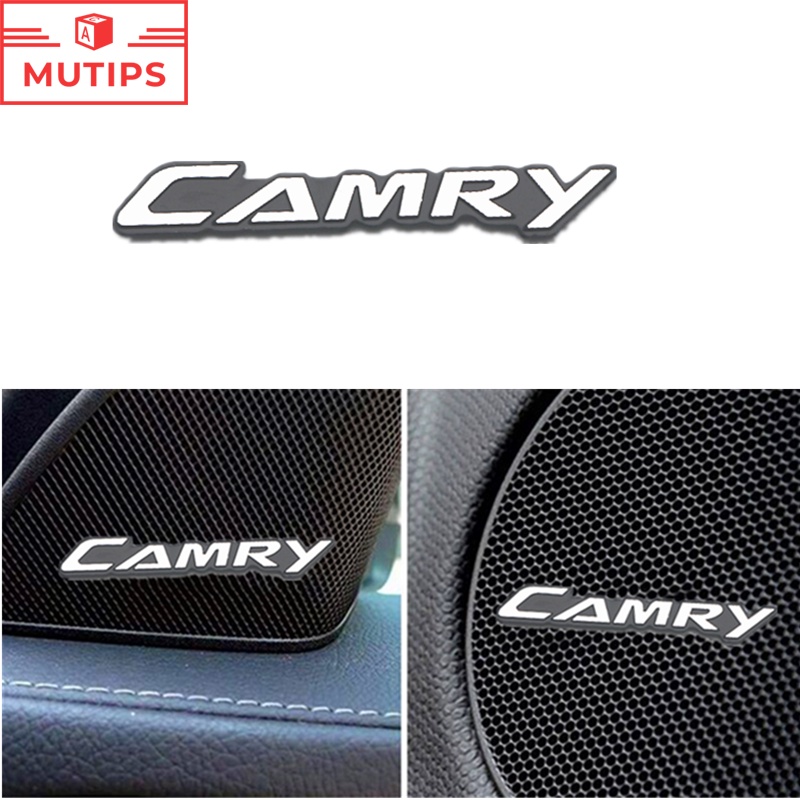 4pcs Stiker Logo Toyota Camry Mini Bahan Alloy Untuk Speaker Mobil