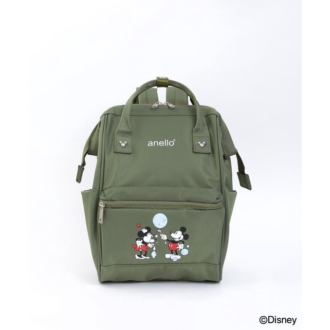 DisneyAnello - Tas Ransel Wanita- Kuchigane Tas Ransel Small Olive