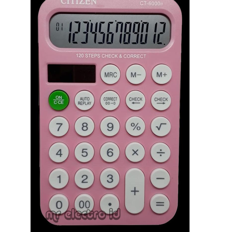 

TT581 KALKULATOR CITIZEN CT 6000 II - 12 DIGIT - CHECK AND CORRECT - LAYAR BESAR - KALKULATOR MEJA DAGANG kdqt711