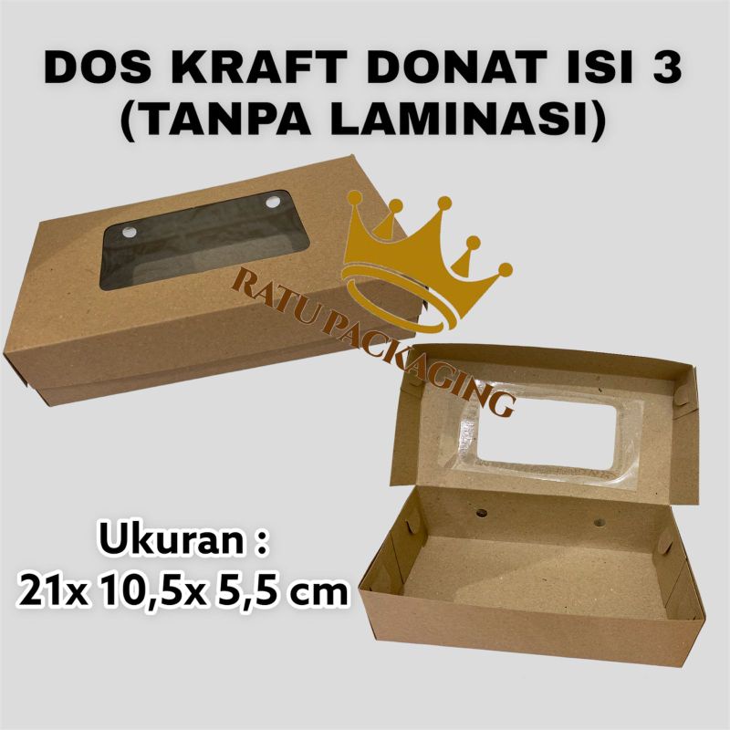 Jual Ratu Dos Donat Isi Kraft Tanpa Laminasi Kardus Box Hampers Shopee Indonesia