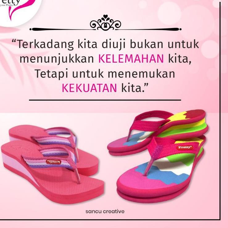 Sancu Sandal Dewasa Pretty Wedges [BKS.18Oc22o]