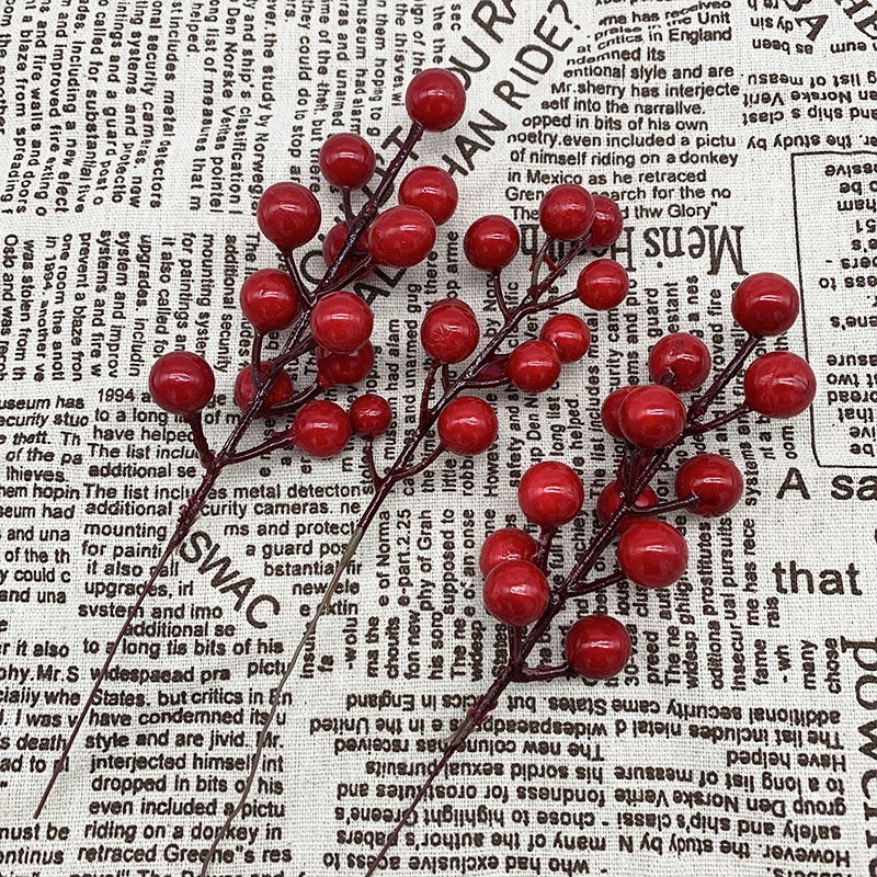 5pcs Buah Cherry Imitasi Bahan Plastik Foam Ukuran 22cm Untuk Dekorasi Pesta Pernikahan