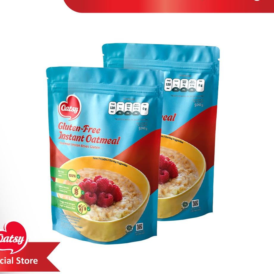 

BAYAR DITEMPAT✔️OATSY Gluten Free Instant Oatmeal 500gr (Double Pack)|RA3