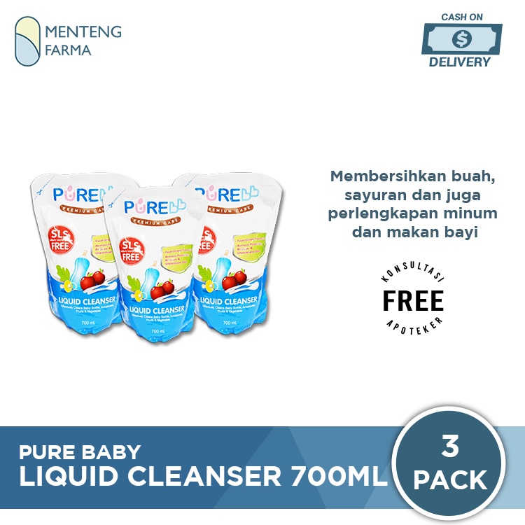 Pure Baby Combo Liquid Cleanser 700 mL - Pembersih Perlengkapan Bayi