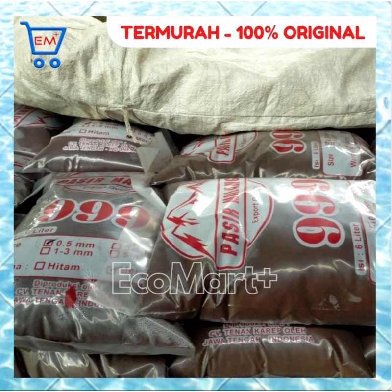 PROMO !!! Pasir Malang Merah &quot;999&quot; 6 liter/zak Kualitas Export HALUS dan KASAR