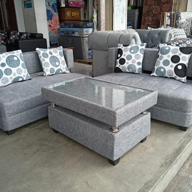 SOFA TAMU KURSI KANTOR 221 SET OSCAR / LINEN / KAIN
