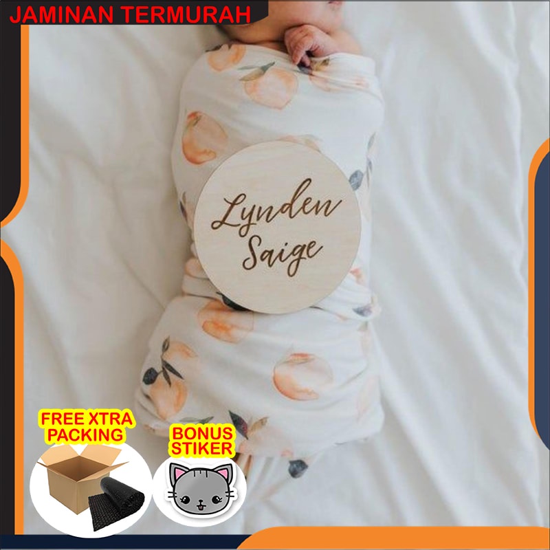 Terlaris Papan Nama Bayi Kayu | Papan Kayu Nama Anak | Dekorasi Kamar Anak - polos 10cm Elegan