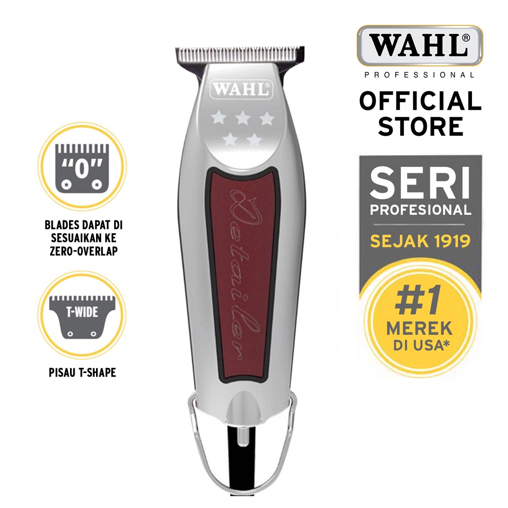 Wahl 5 Star Detailer T-Wide Corded Hair Trimmer - Alat Cukur Rambut, Pemangkas Rambut, Alat Perawatan, Pemotong Rambut