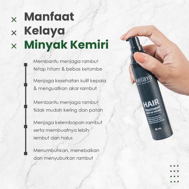 Jual Asli KELAYA Hair Treatment Shampoo Hair Serum Minyak Kemiri Anti Rontok Penumbuh