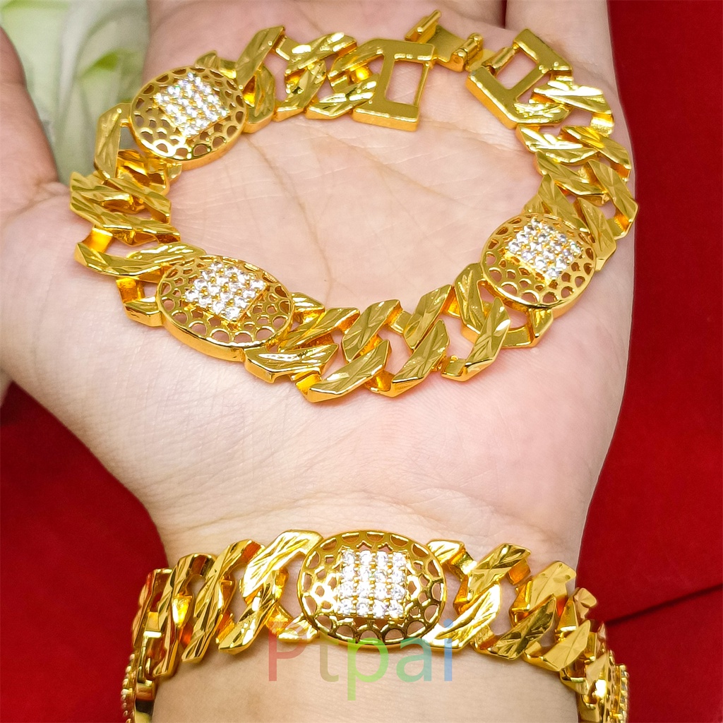 Gelang Kendari terbaru bangle xuping dubai gelang tanganlapis Emas 24k fashion perhiasan