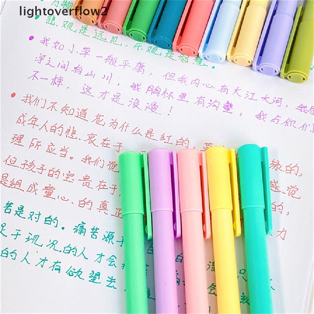 (lightoverflow2) Pulpen Gel 0.5mm 5 Warna Macarons